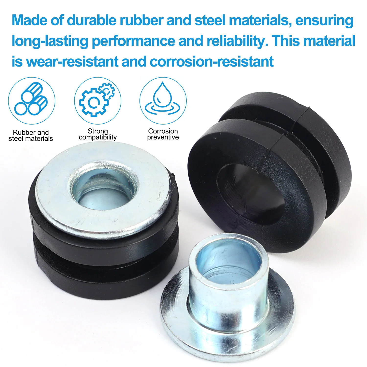 M6/M10 Motorcycle Rubber Grommet Kit Fairing Bolt Cushion Washer Steel Bushing Spacer for Honda Suzuki ATV Motorbike Accessories