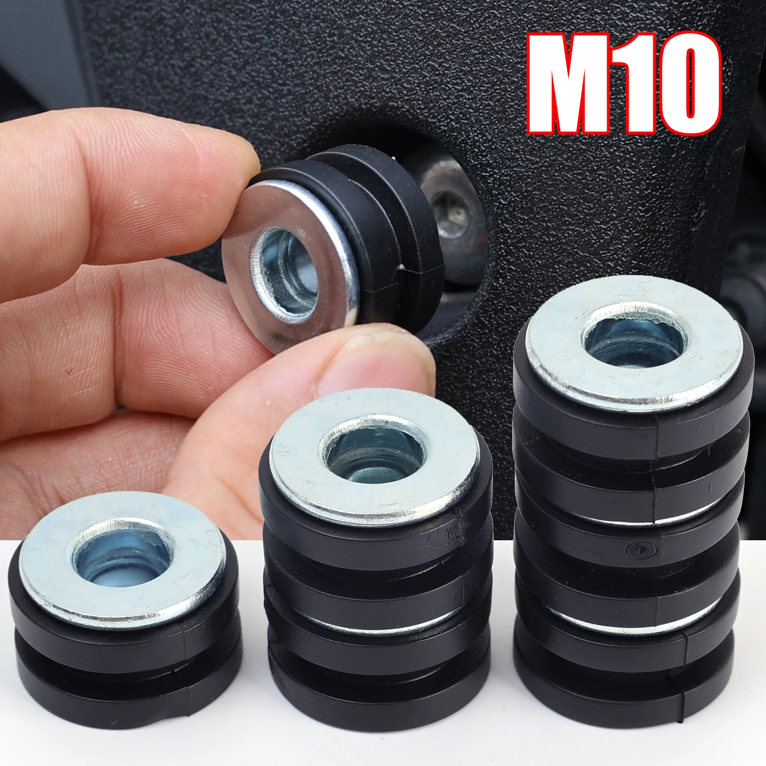 M6/M10 Motorcycle Rubber Grommet Kit Fairing Bolt Cushion Washer Steel Bushing Spacer for Honda Suzuki ATV Motorbike Accessories
