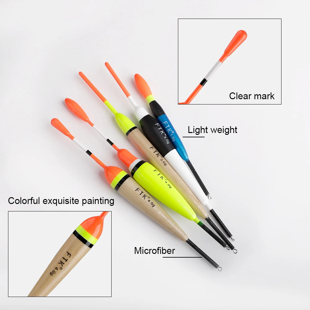 FTK Fishing Float Set 20PCS Chinese Hook Buoy Professional Vertical Buoy Accessories Multi Function Lure Float Pesca