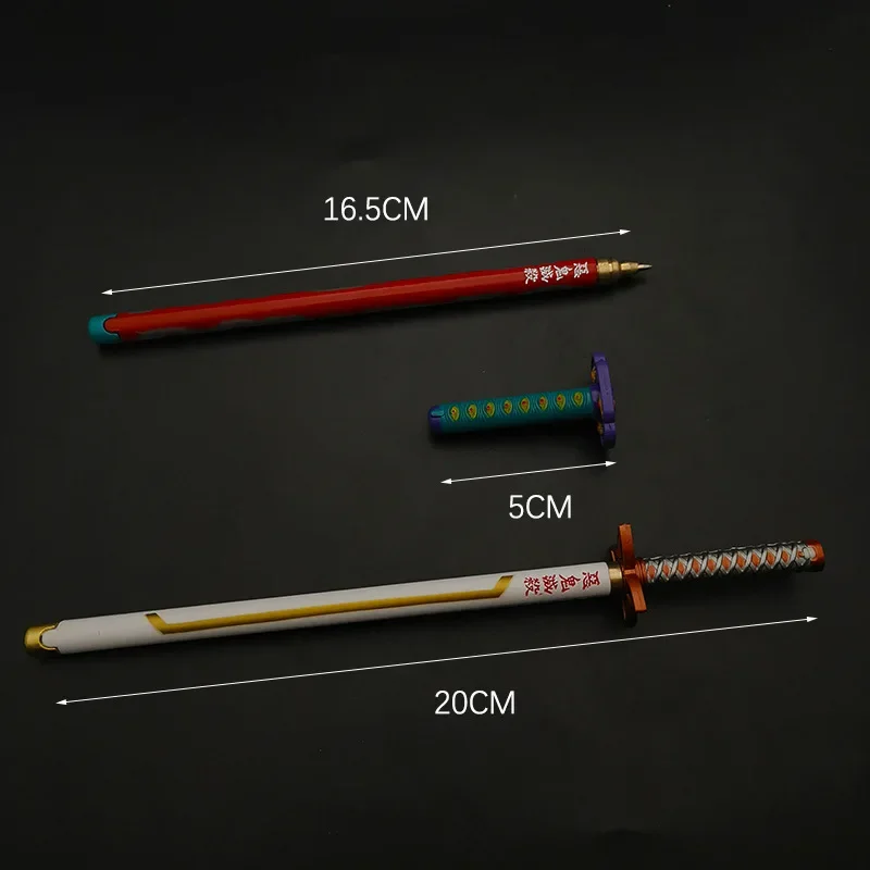 New 17 Styles Japan Anime Demon Slayer Model Gel Pen 0.5mm Black Refill Cosplay Prop Kid Student Gift Slayer Sword