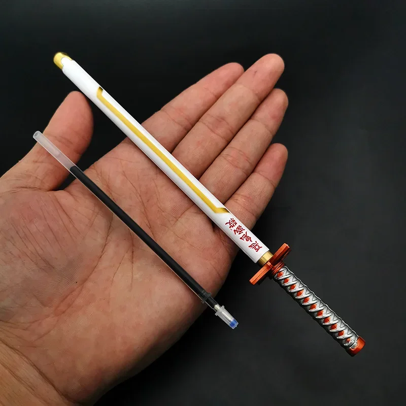 New 17 Styles Japan Anime Demon Slayer Model Gel Pen 0.5mm Black Refill Cosplay Prop Kid Student Gift Slayer Sword