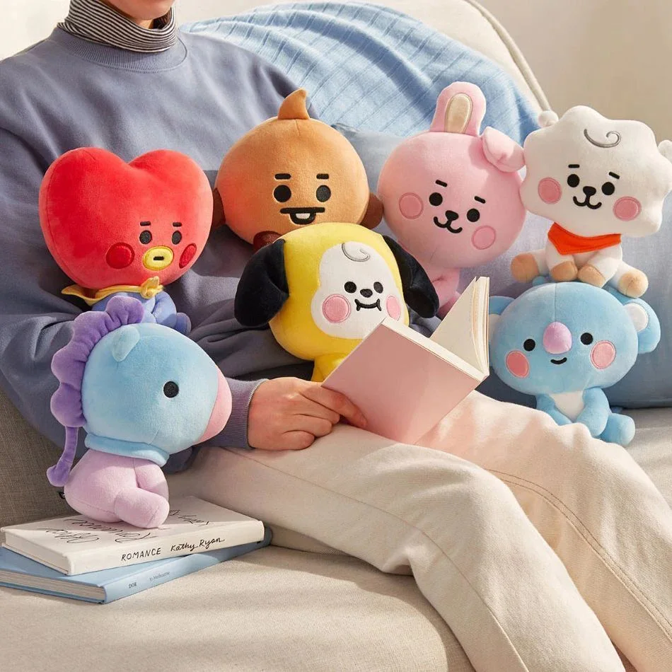 BT21-Chimmy Cooky Koya Shooky Tata Anime Peripheral,Cute Cartoon Keychain Backpack Decor,Personality Doll Pendant for Fans