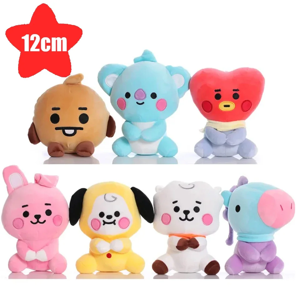 BT21-Chimmy Cooky Koya Shooky Tata Anime Peripheral,Cute Cartoon Keychain Backpack Decor,Personality Doll Pendant for Fans