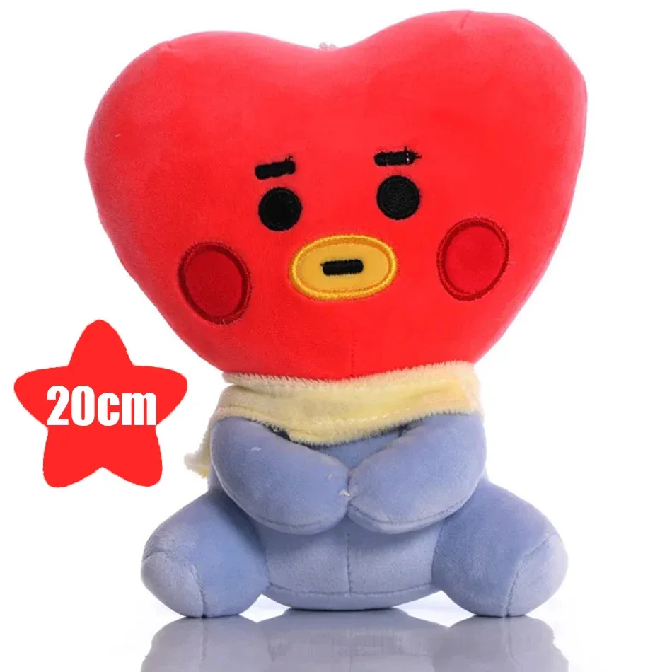 BT21-Chimmy Cooky Koya Shooky Tata Anime Peripheral,Cute Cartoon Keychain Backpack Decor,Personality Doll Pendant for Fans