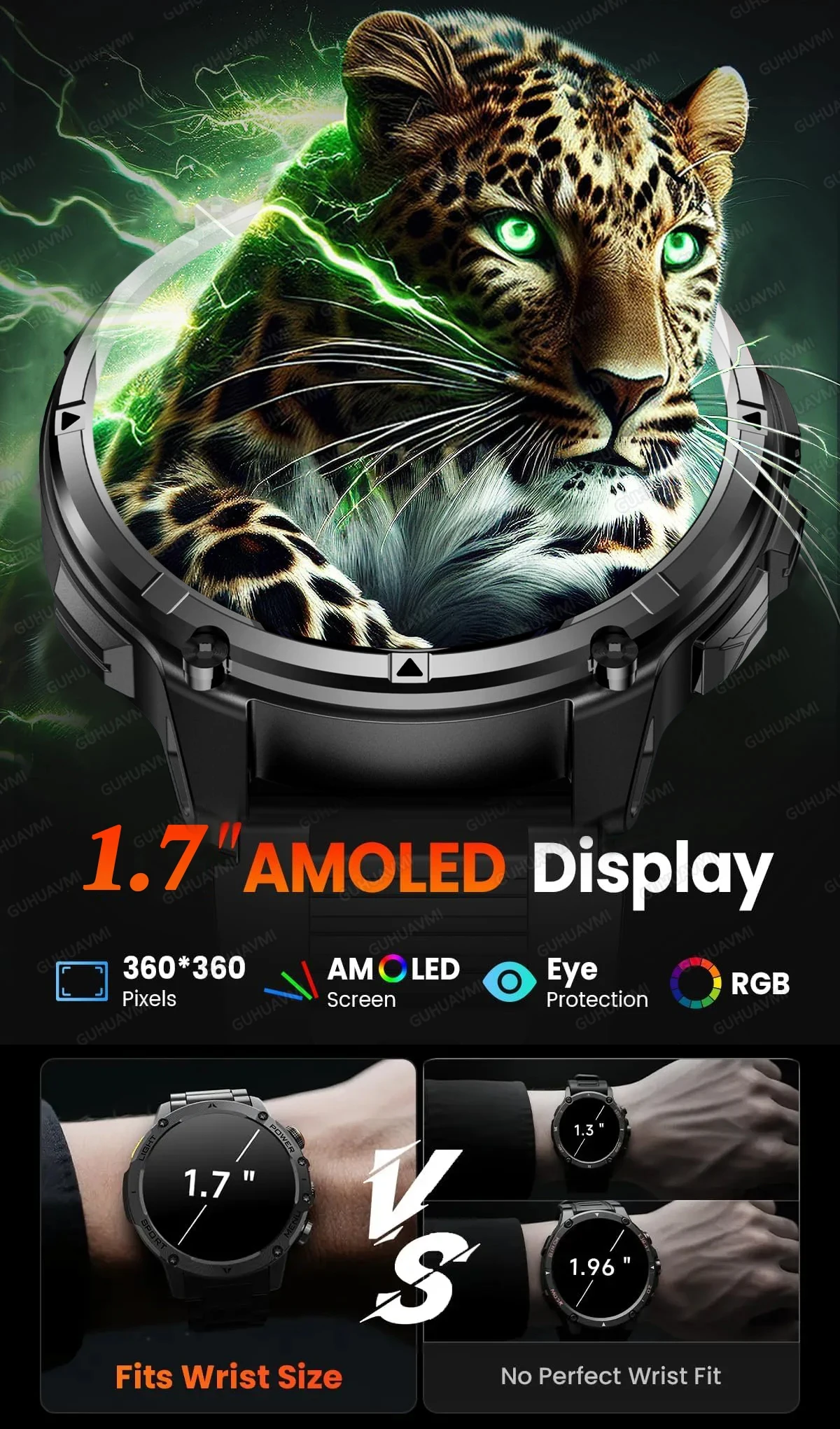 2026 New T-Rex3 Pro 1100mAh Battery Smart Watch GPS path 5ATM Waterproof Sports Run tracker Outdoors Compass Military Smartwatch
