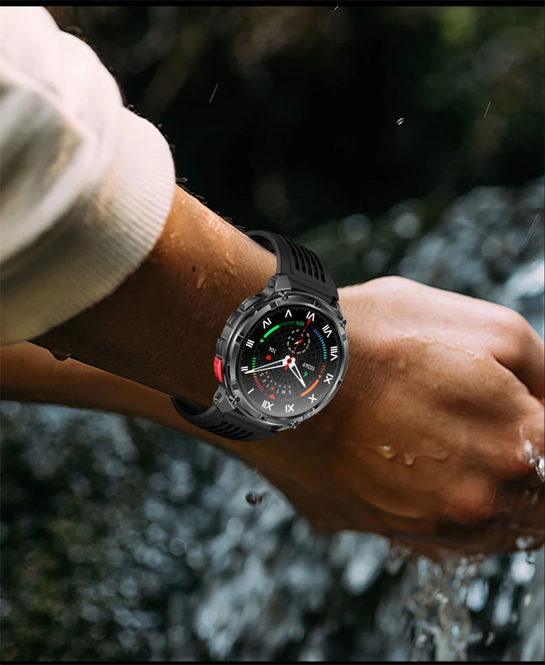 2026 New T-Rex3 Pro 1100mAh Battery Smart Watch GPS path 5ATM Waterproof Sports Run tracker Outdoors Compass Military Smartwatch