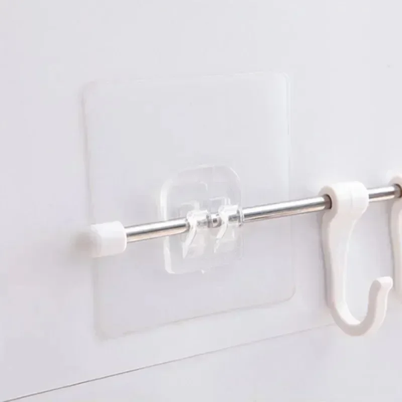Strong Adhesive Hook Waterproof Shelf Sticker for Bathroom Kitchen Wall Shelf Rack Kitchen Sticking Wall Screw Hook Storage Rack