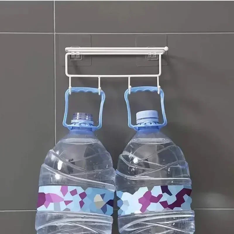 Strong Adhesive Hook Waterproof Shelf Sticker for Bathroom Kitchen Wall Shelf Rack Kitchen Sticking Wall Screw Hook Storage Rack