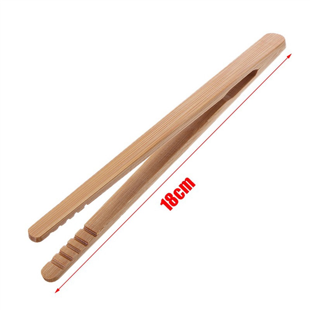 Hot Sale 2Pcs Wooden Tea Clip Bamboo Kitchen Salad Food Toast Tong Tweezer Bacon Sugar Ice Tea Utensil Teaware Accessories