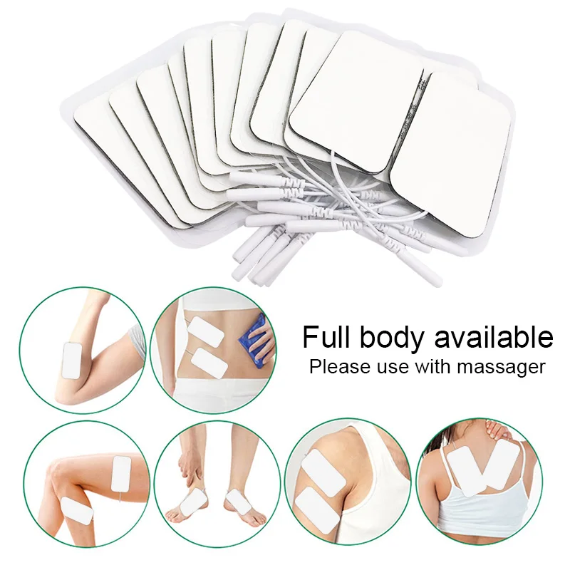 10/20pcs Muscle Stimulator Electrode Pads Gel Non-woven Fabric Self Adhesive Replacement Pads for Tens Body Massager Machine
