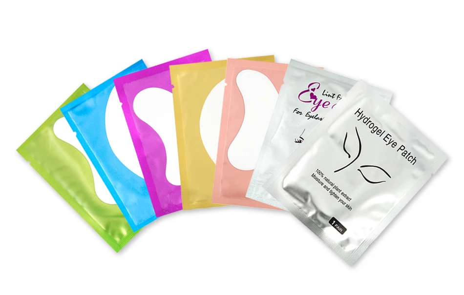 50Pairs/Lots Eyelash Extension Patch Under Eye Pads Hydrogel Patches For Extension Lint Free Stickers Eyelash Patches Makeup