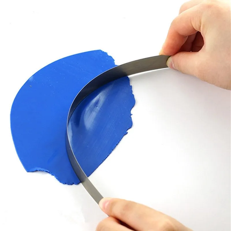 DIY Pottery Flexible Stainless Steel Clay Polymer Clay Cutter Blade Ceramic Tools Modeling Fabric Art Handmade Sculpting Slicer