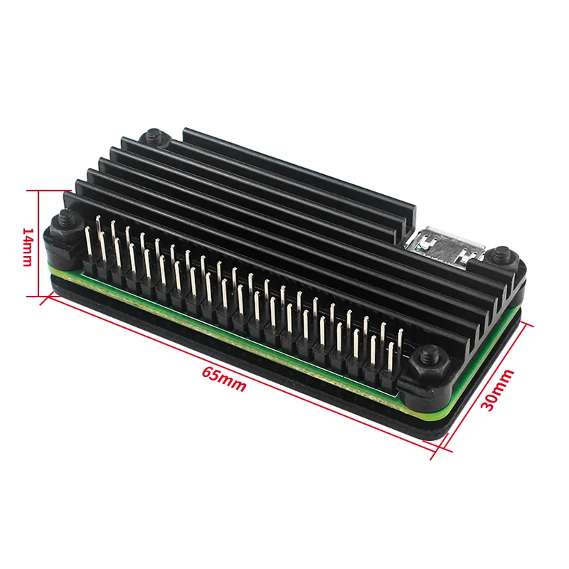 Raspberry Pi Zero 2 W Aluminum Case for Raspberry Pi Zero 2W CNC Metal Shell Passive Cooling Heat Sink GPIO Header
