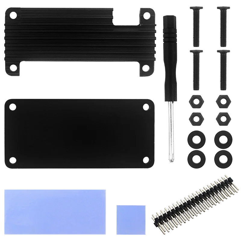 Raspberry Pi Zero 2 W Aluminum Case for Raspberry Pi Zero 2W CNC Metal Shell Passive Cooling Heat Sink GPIO Header