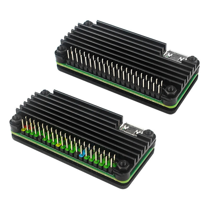 Raspberry Pi Zero 2 W Aluminum Case for Raspberry Pi Zero 2W CNC Metal Shell Passive Cooling Heat Sink GPIO Header