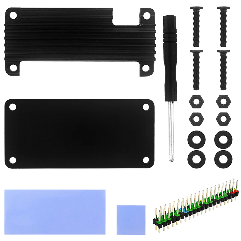 Raspberry Pi Zero 2 W Aluminum Case for Raspberry Pi Zero 2W CNC Metal Shell Passive Cooling Heat Sink GPIO Header
