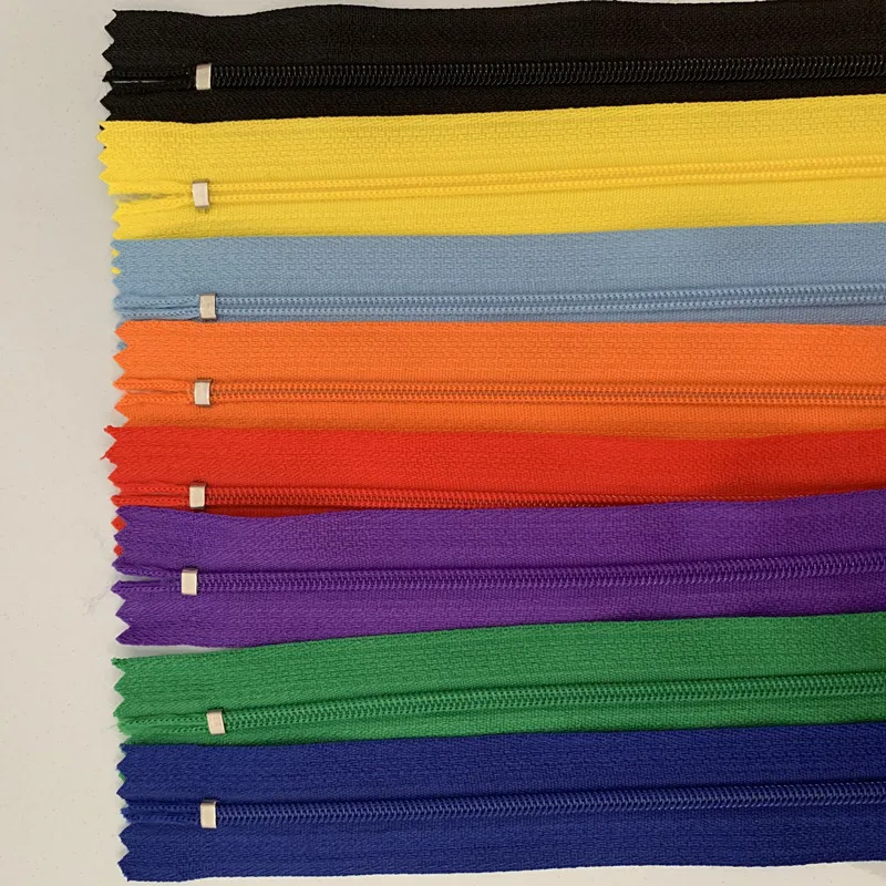 10pcs Nylon Coil Zipper 4"-24" (10 cm-60 cm) for Tailor Crafts, Sewing Clothes Zipper (20 Colors) Sewing Accessories