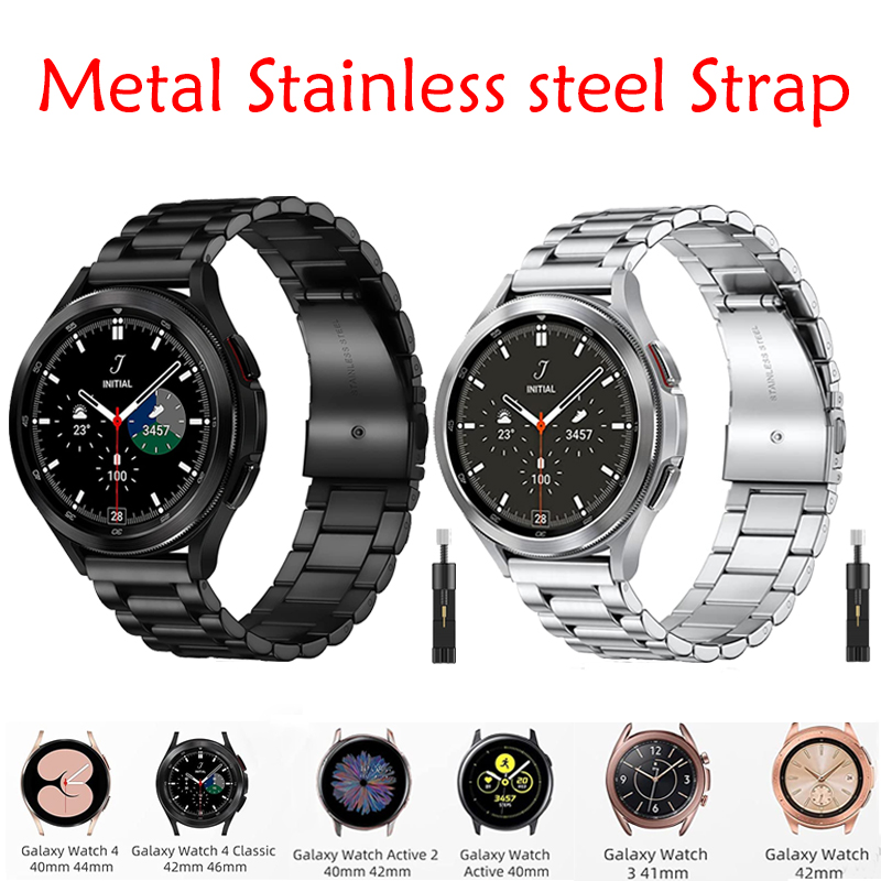 Metal Strap for Samsung Galaxy Watch 7/6/5/4 40mm 44mm Stainless Steel Band Galaxy Watch 6/4 Classic 47mm 43mm 46 42mm/5pro 45mm