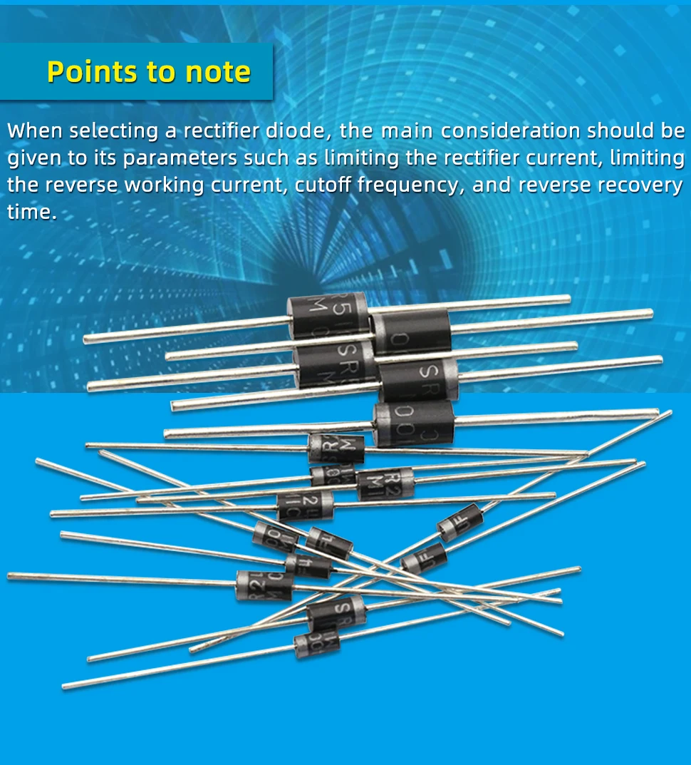 50PCS 1N4001 1N4004 1N4005 1N4007 1N5819 1N5822 1N5824 FR107 FR157 FR207 RL207 SR240 UF4007 BYV26D Shottky Rectifier Diode Kit