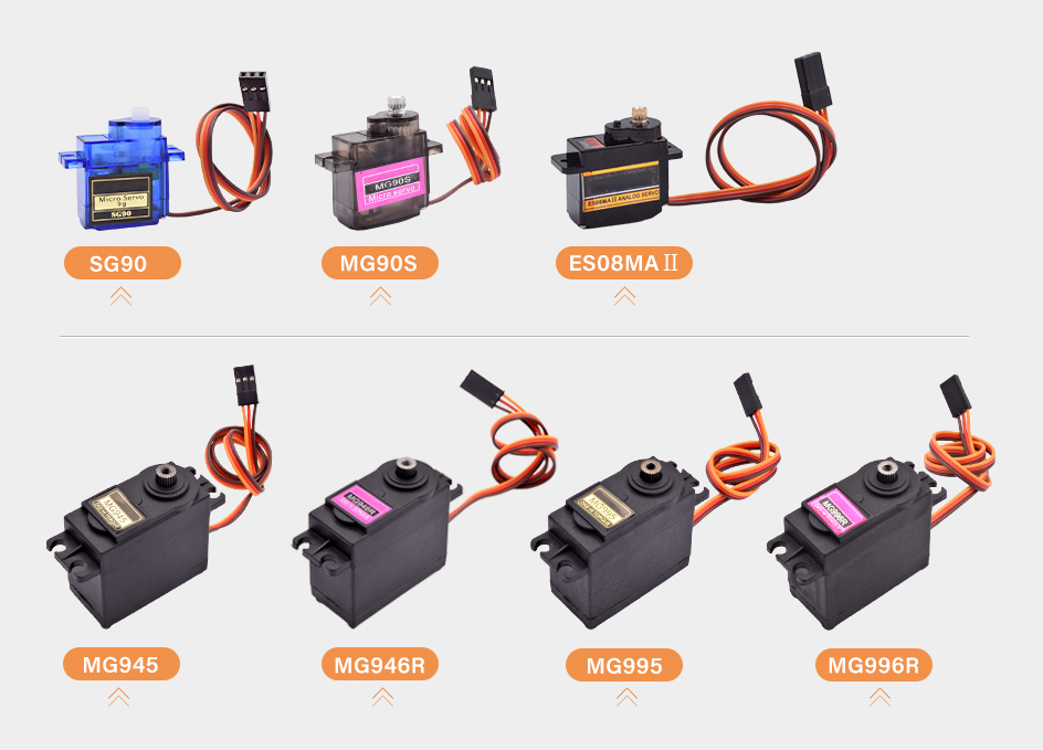 2/4/5/10/20pcs MG90S Micro Servo Motor Metal Gear Analog RC Servomotor 180 360 For Mini Car Airplane Helicopter Arduino Robot
