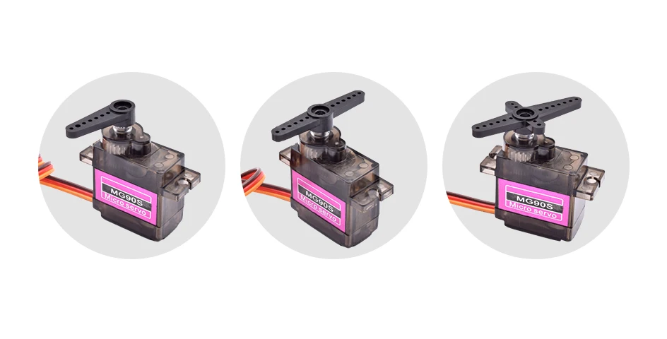 2/4/5/10/20pcs MG90S Micro Servo Motor Metal Gear Analog RC Servomotor 180 360 For Mini Car Airplane Helicopter Arduino Robot