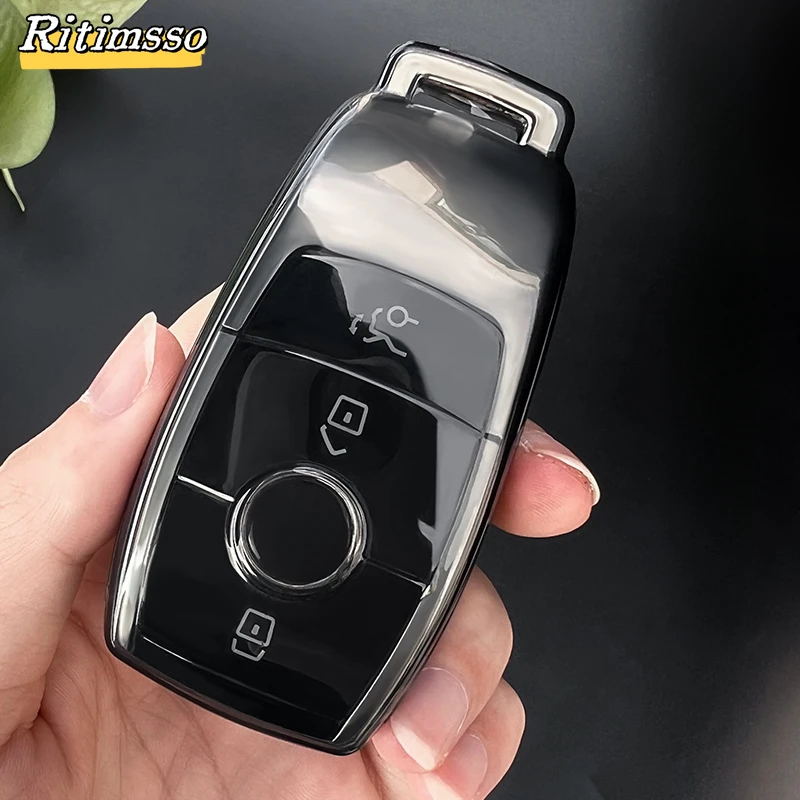 Transparent TPU Car Key Cover Case Shell Protective Bag For Mercedes Benz A  E  G GLS Class W177 W205 W213 W222 G63 X167 Maybach