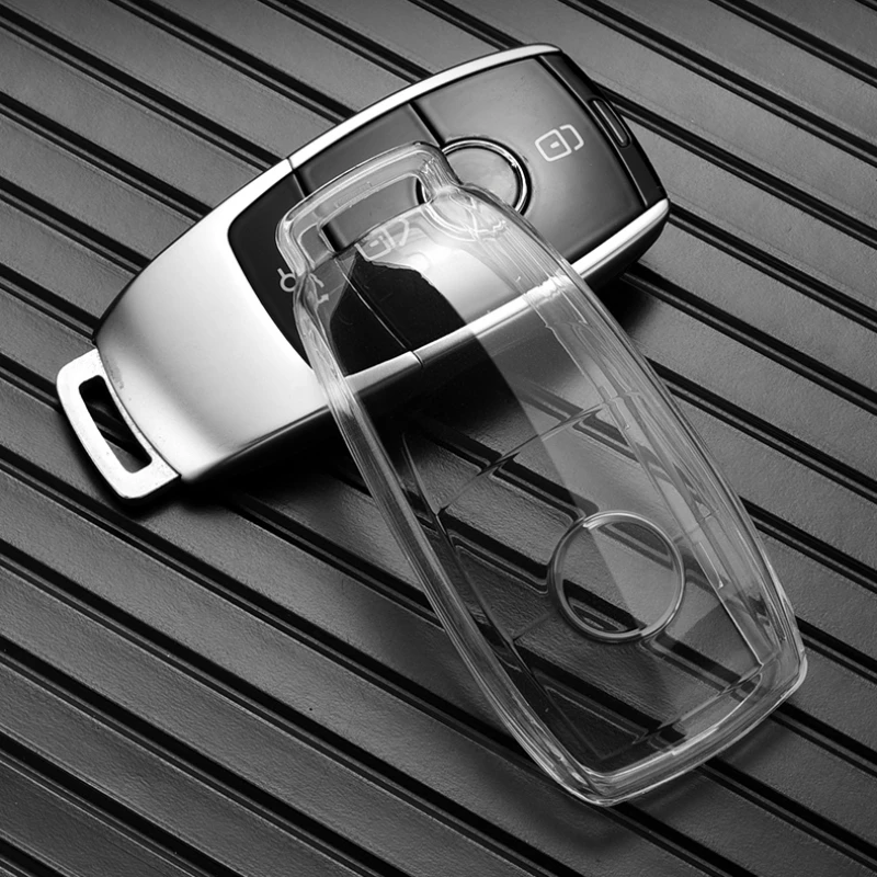 Transparent TPU Car Key Cover Case Shell Protective Bag For Mercedes Benz A  E  G GLS Class W177 W205 W213 W222 G63 X167 Maybach