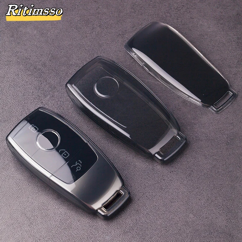 Transparent TPU Car Key Cover Case Shell Protective Bag For Mercedes Benz A  E  G GLS Class W177 W205 W213 W222 G63 X167 Maybach