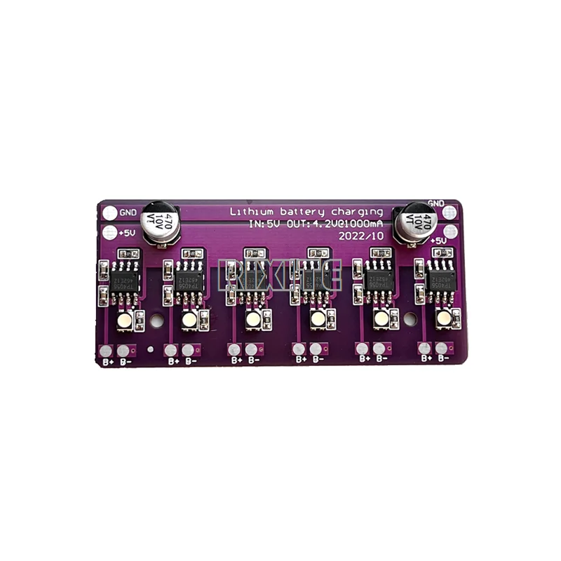 18650 Lithium Battery Charging Module TP4056 5V Input for 4.2V 1A Charger Board 6 Independent Charge Discharge PCB Circuit Board