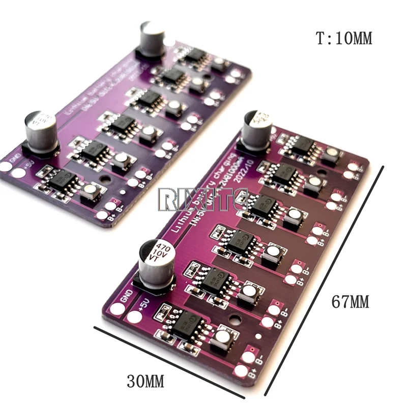 18650 Lithium Battery Charging Module TP4056 5V Input for 4.2V 1A Charger Board 6 Independent Charge Discharge PCB Circuit Board