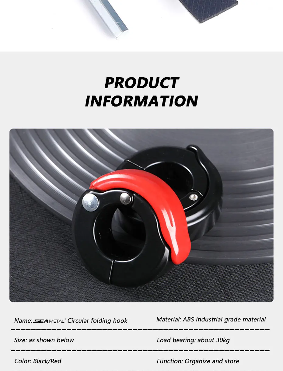 SEAMETAL Replaceable Bikes Hanging Bag Hook Multi-function ABS/Aluminum Motorcycle Hanger Hook Helmet Hooks for Motorcycle Bikes