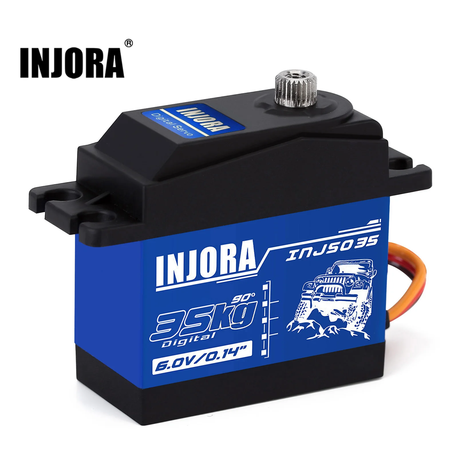 INJORA INJS025 INJS035 Digital Servo 25KG 35KG Large Torque Waterproof Servos for RC Car Crawler SCX10 Truck Robot Upgrade Parts