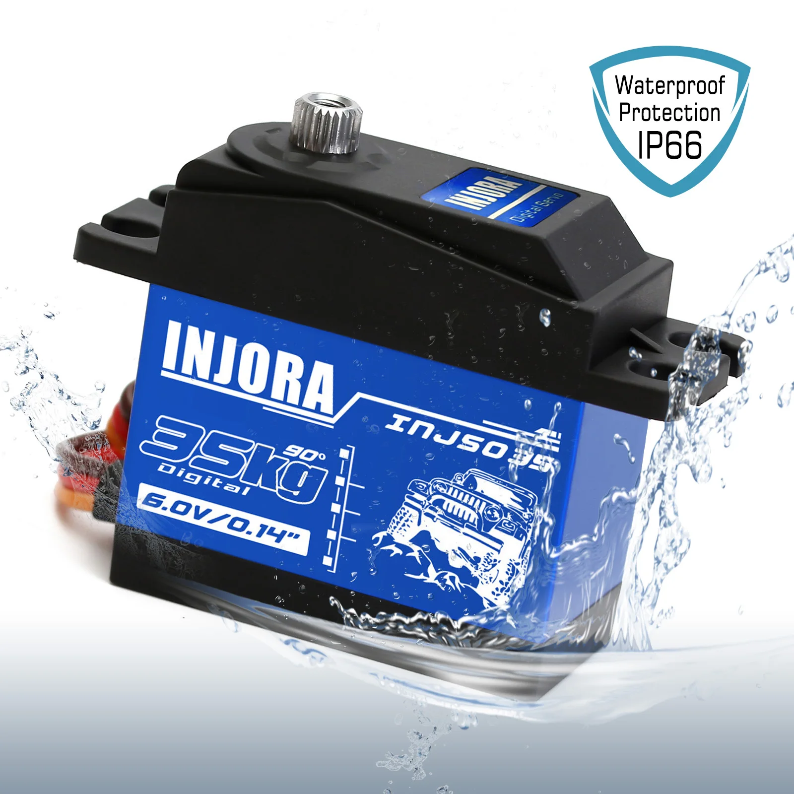 INJORA INJS025 INJS035 Digital Servo 25KG 35KG Large Torque Waterproof Servos for RC Car Crawler SCX10 Truck Robot Upgrade Parts