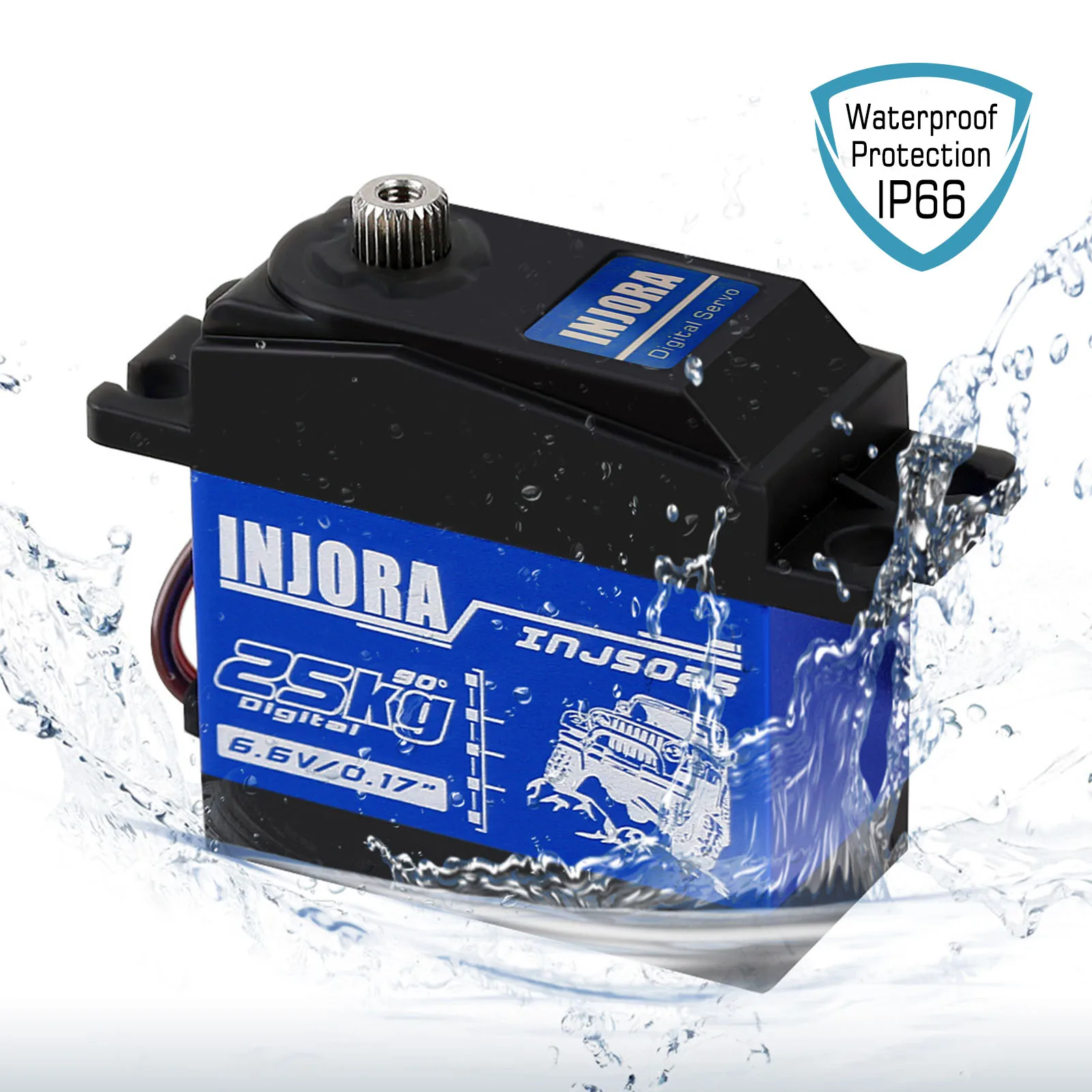 INJORA INJS025 INJS035 Digital Servo 25KG 35KG Large Torque Waterproof Servos for RC Car Crawler SCX10 Truck Robot Upgrade Parts
