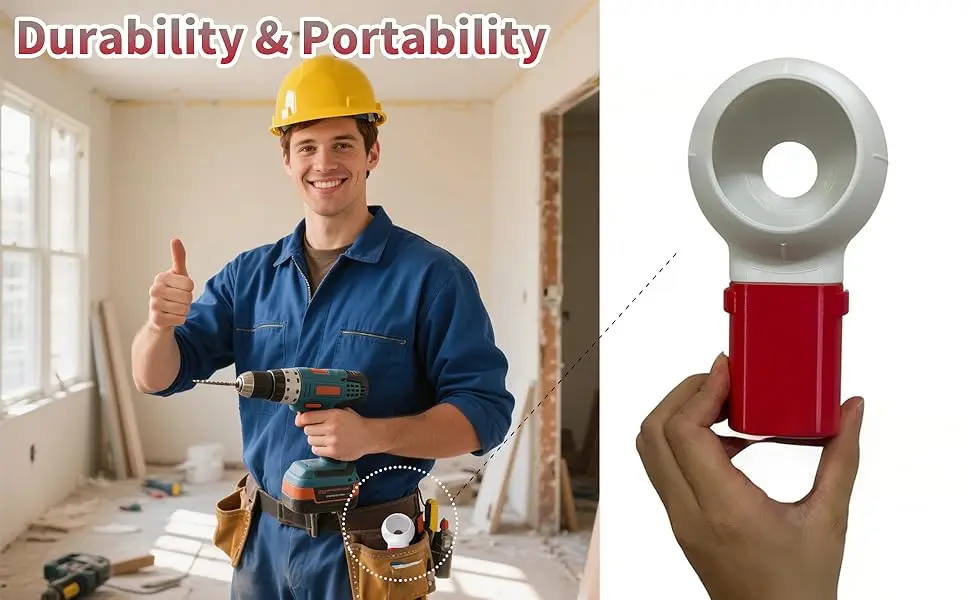 Drill Dust Collector Box 3D Printed Drill Dust Collection Mess-Free Wall Drilling Compatible with Most Drill Bits