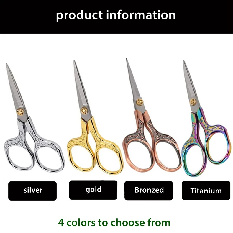 1/3Pcs Stainless Steel Vintage Scissors Sewing Fabric Cutter Embroidery Tailor Thread Scissor Tools for Sewing Shears Small