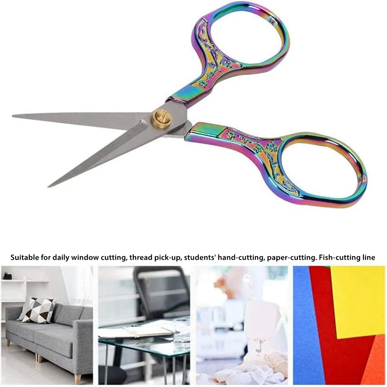 1/3Pcs Stainless Steel Vintage Scissors Sewing Fabric Cutter Embroidery Tailor Thread Scissor Tools for Sewing Shears Small