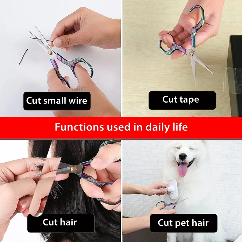 1/3Pcs Stainless Steel Vintage Scissors Sewing Fabric Cutter Embroidery Tailor Thread Scissor Tools for Sewing Shears Small