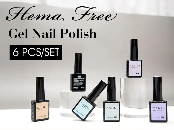 CANNI HEMA/TPO FREE 9ML Primer Base Coat Topcoat and Color Gel Polish Base Soak Off UV LED Fast Dry Nail Liquid Manicure Gel DIY