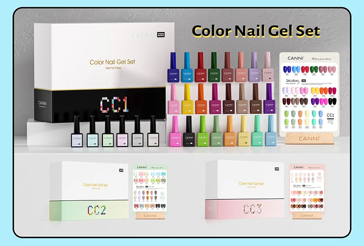 CANNI HEMA/TPO FREE 9ML Primer Base Coat Topcoat and Color Gel Polish Base Soak Off UV LED Fast Dry Nail Liquid Manicure Gel DIY