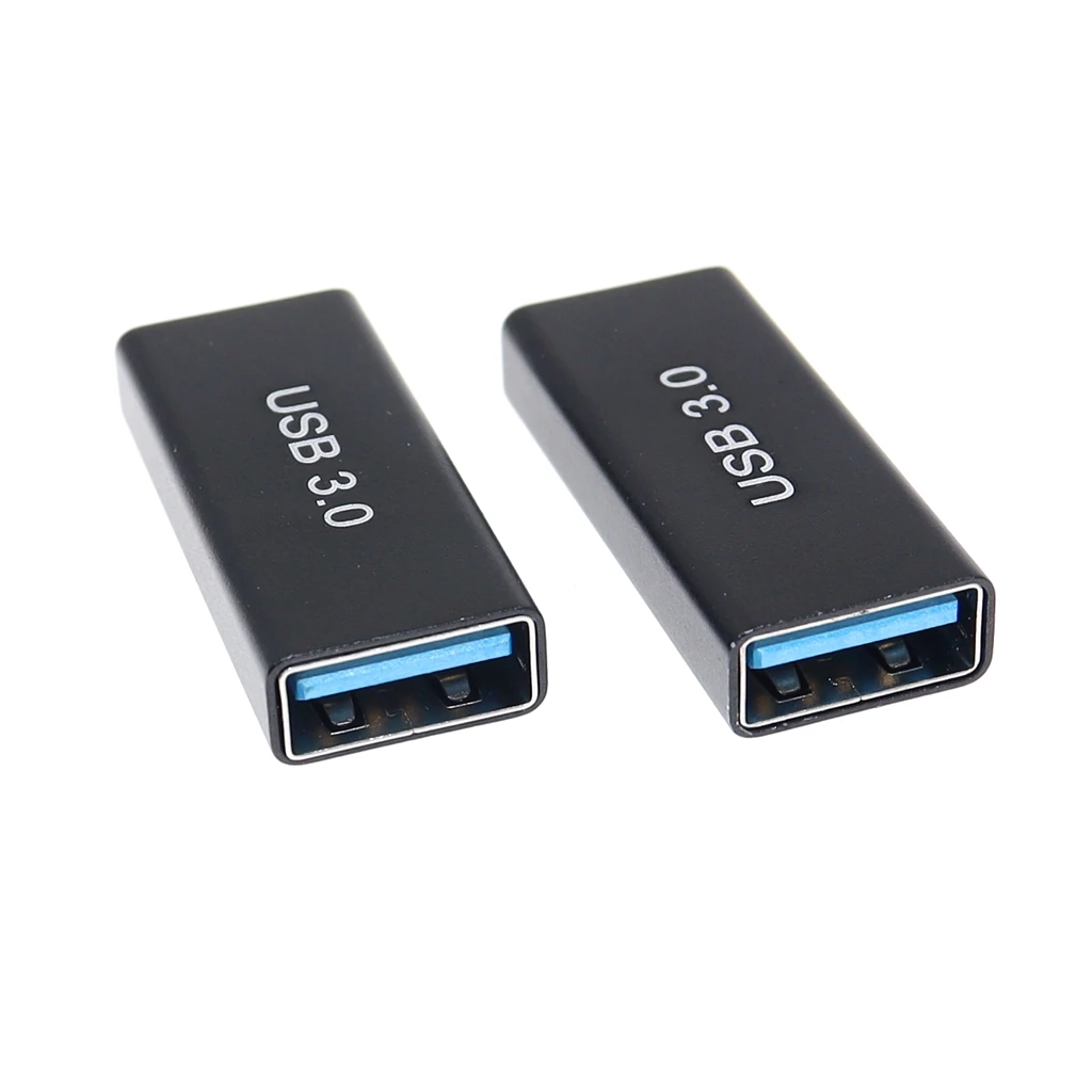 USB 3.0 Type A Female to A Female Connector Adapter AF to AF Coupler F/F Gender Changer Extender Converter for Laptop