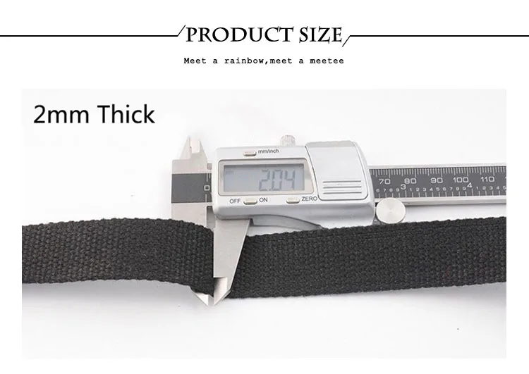 5M 20/25/32/38/50mm 2mm Thick Webbing Polyester Cotton Canvas Webbings Ribbon for Backpack Strap Belt Tape Garment Woven Band