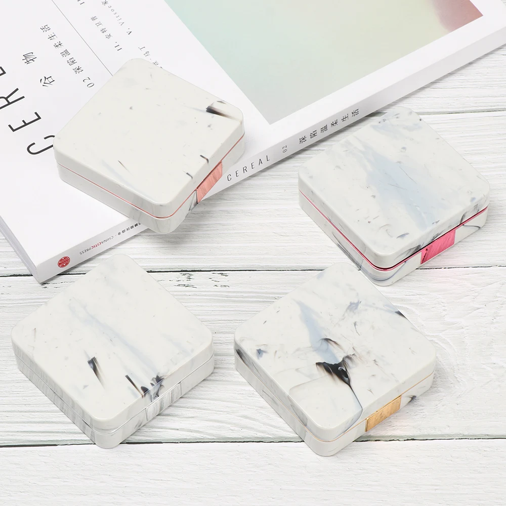 1PC contact lens case square travel portable solid color lens cover container holder storage soaking box fashion accessories