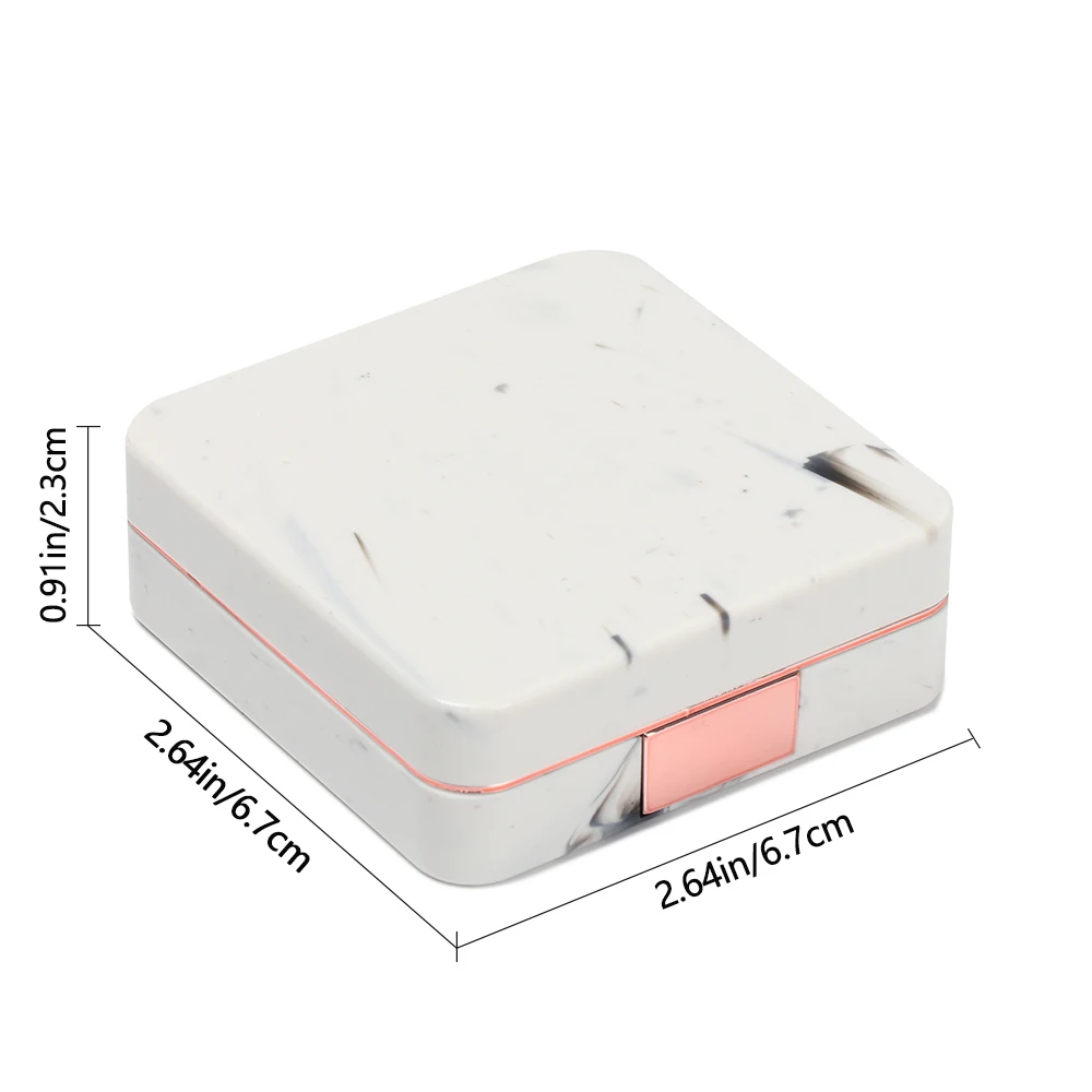 1PC contact lens case square travel portable solid color lens cover container holder storage soaking box fashion accessories