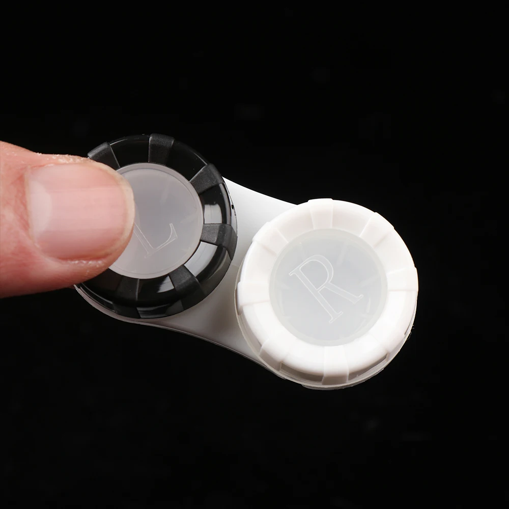 1PC contact lens case square travel portable solid color lens cover container holder storage soaking box fashion accessories