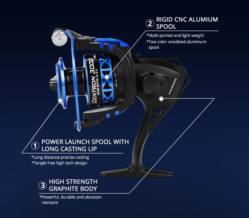 KastKing Centron & Summer One Way Clutch System Low Profile Spinning Reel 9+1 Ball Bearings Max Drag 8KG Carp Fishing Reel