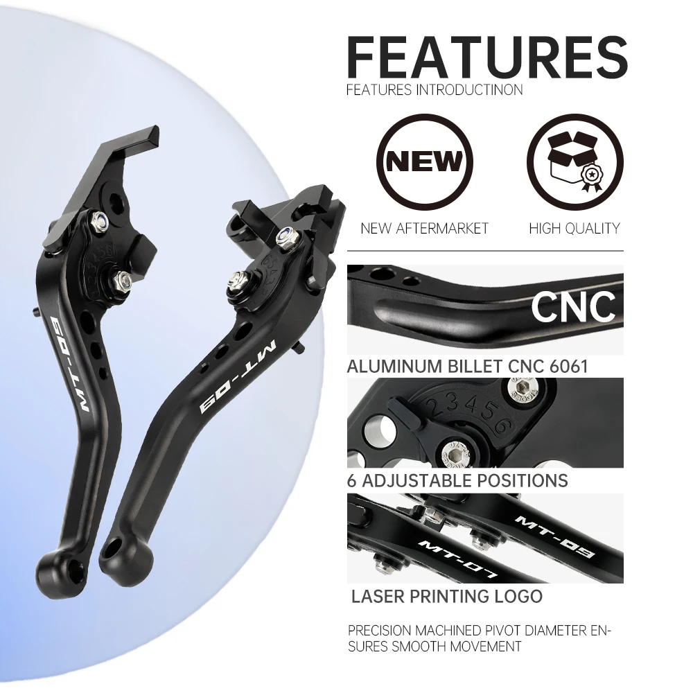 2025 Short Brake Clutch Lever For YAMAHA MT07 MT-07/Tracer 2013-2024 MT09 MT-09 SP Motorcycle Accessories Handles Lever MT 07 09