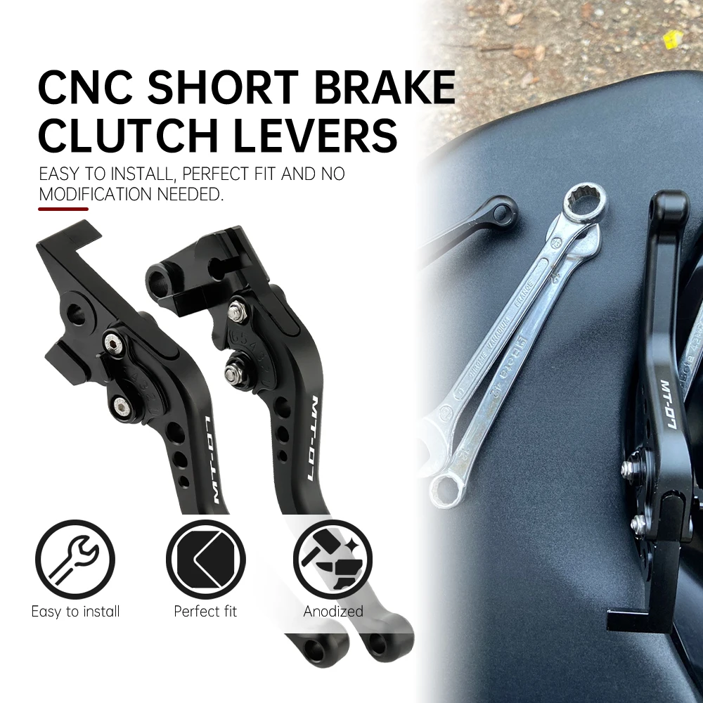 2025 Short Brake Clutch Lever For YAMAHA MT07 MT-07/Tracer 2013-2024 MT09 MT-09 SP Motorcycle Accessories Handles Lever MT 07 09