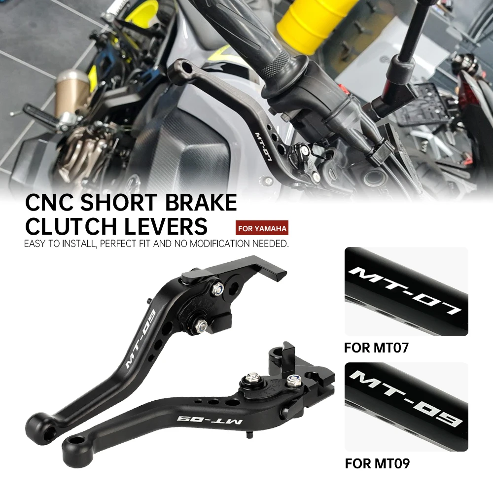 2025 Short Brake Clutch Lever For YAMAHA MT07 MT-07/Tracer 2013-2024 MT09 MT-09 SP Motorcycle Accessories Handles Lever MT 07 09