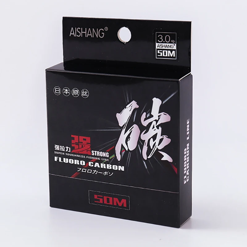 50M Super Strong 100% Fluorocarbon Fishing Line Carbon Fiber Leader Line Salt Sinking Line Pesca Multifilament Fishing Line
